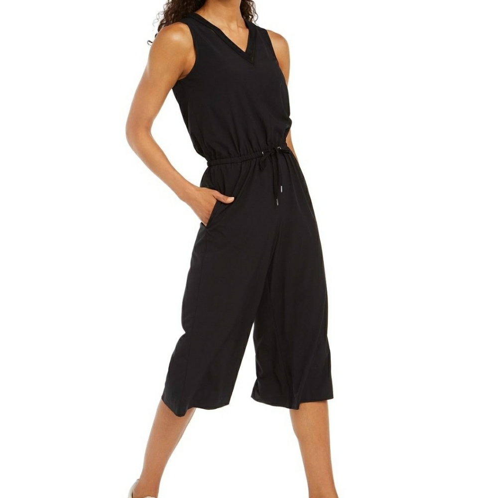 Large Ideology V-Neck Cropped Jumpsuit